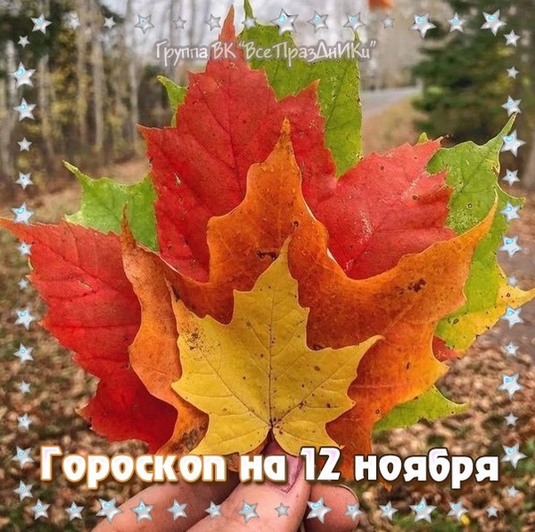 🌙🌝⭐ ГОРОСКОП НА 12 НОЯБРЯ ⭐🌝🌙

Сегодня есть риск совершить немало ошибок - звезды гороскопа склоняют к активным, но не слишком обоснованным действиям. Даже если вам кажется, что все под контролем, принятие важных решений лучше отложить на потом. Сегодня как никогда легко принять желаемое за действительное и действовать, исходя из ложных предпосылок, поэтому будьте осторожны с деньгами. Вообще в этот день не стоит делать ответственные шаги и совершать крупные покупки - если, конечно, вы не боитесь того, что на следующий день шаги придется исправлять, а покупки везти обратно в магазин.

ОВЕН

Первая половина дня благоприятна. Она подходит для того, чтобы заниматься чем-то необычным и увлекательным. Позже могут возникнуть трудности. Особенно вероятны они там, где вам приходится иметь дело с другими людьми, искать союзников и обсуждать с ними совместные действия. Самостоятельная работа дается гораздо проще и оказывается куда более плодотворной. Вряд ли удастся совершенно избежать разногласий, но до серьезных конфликтов дело не дойдет. Вы проявляете сговорчивость там, где это необходимо, а в остальных ситуациях настаиваете на своем, сохраняя спокойствие.

ТЕЛЕЦ

Подходящий день для того, чтобы внести в свою жизнь нечто новое. Не бойтесь нарушить обычный ход событий, отказаться от сложившихся привычек, взяться за то, к чему прежде не решались подступиться. Вы многому учитесь на ходу, всегда подхватываете чужие идеи, если они действительно хороши. Вероятны встречи с необычными людьми. Общение с ними будет очень интересным, поможет увидеть то, чего вы раньше не замечали. Не исключено начало романтической истории, которая будет развиваться стремительно. Постарайтесь не потерять голову!

БЛИЗНЕЦЫ

Отличный день для работы и полезных дел. И речь тут не только о том, с чем вы обычно справляетесь быстро и без проблем, но и о совершенно новых задачах, которые в другое время могли бы поставить в тупик. Вы находите нестандартные решения, учитываете чужие ошибки, знаете, к кому и когда стоит обратиться за помощью. Вторая половина дня подходит для романтических встреч. Вы не упустите возможность порадовать любимого человека, он постарается ответить тем же. Возможны неожиданные подарки, приятные сюрпризы.

РАК

Подходящий день для важных и полезных дел, будет шанс достичь давно поставленных целей. Трудности вас не пугают, наоборот: за решение самых сложных задач вы беретесь с энтузиазмом, стараетесь справиться как можно лучше. Пригодятся знания и опыт, полученные раньше. Именно благодаря им вы ловко обойдете ловушки, расставленные коварными недоброжелателями. Легко будет найти единомышленников. Отношения, которые сейчас начинаются как деловые, могут позже принять неформальный характер. Возможны романтические сюрпризы.

ЛЕВ

Привычные методы едва ли позволят достичь нужного результата, так что будьте готовы экспериментировать и пробовать что-то новое. Не исключено, что окажутся полезными старые идеи: сейчас их можно воплотить в жизнь, хоть и в несколько ином виде. Серьезных ошибок удается избежать, поскольку вы внимательны и стараетесь ничего не упускать из виду. Можно заниматься оформлением документов, посещать государственные организации. С близкими старайтесь быть сдержаннее: лишние эмоции порой мешают достичь взаимопонимания. Лучше не делать критических замечаний.

ДЕВА

Старайтесь избегать споров. Сейчас вы склонны жестко отстаивать свою позицию, и порой не хотите даже выслушать вторую сторону. Может казаться, что окружающие только и делают, что пытаются использовать вас в своих интересах. На самом деле врагов и недоброжелателей у вас гораздо меньше, чем союзников и друзей. Интуиция обязательно поможет отличить одних от других - просто прислушайтесь к ней. Вечер подходит для откровенных разговоров с близкими. Можно спокойно обсудить важные вопросы, найти решения, которые будут по душе всем.

ВЕСЫ

День напряженный, сохранять спокойствие нелегко. Вы многое принимаете близко к сердцу, порой остро реагируете на мелочи. Однако здравый смысл подсказывает, что лучше не давать воли эмоциям, обдумывать каждый шаг и каждое слово. Именно так вы и поступаете, поэтому не только справляетесь со сложными ситуациями, но и добиваетесь успехов. Стоит быть осторожнее с деньгами: возможны напрасные расходы, неудачные покупки. Иногда вы бываете слишком легкомысленны, поэтому рискуете стать жертвой мошенников или ввязаться в сомнительную авантюру.

СКОРПИОН

День лучше подходит для размышлений и обсуждений, чем для конкретных дел. Можно поговорить о новых идеях, заняться планированием каких-то поездок, важных семейных мероприятий. Часто вам удается предугадать, как могут развиваться события. Вы не питаете ложных надежд и иллюзий, но и особенной тревоги по поводу будущего не испытываете. Единомышленников найти нетрудно. Вы получаете поддержку, в которой нуждаетесь. Не исключено, что именно благодаря ей вы решитесь воплотить в жизнь то, что давно задумали.

СТРЕЛЕЦ

Для успеха важна разборчивость в контактах. Вряд ли удастся обойтись без подд ...